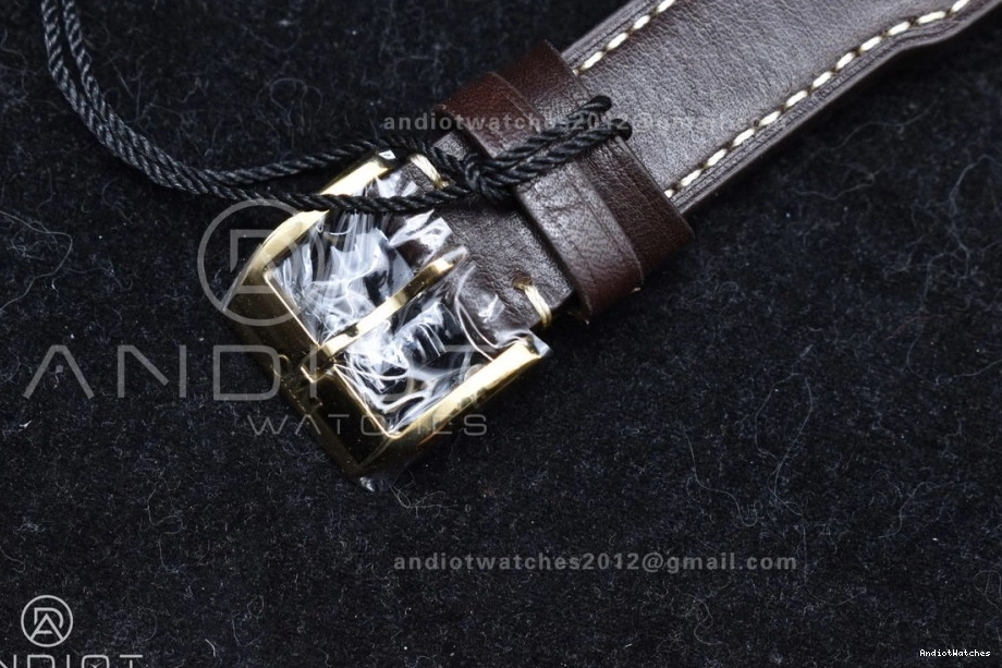 Strap 1:1 on A Real Edition Bronze Minimalist 519 Pilot Big IW501005 Leather ZF Brown Black Dial Best 0302